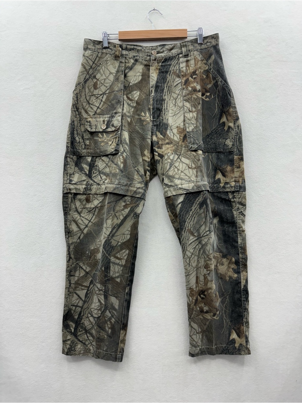 Wrangler Men’s 36X30 Rugged Wear Realtree Camo Cargo Pants Convertible